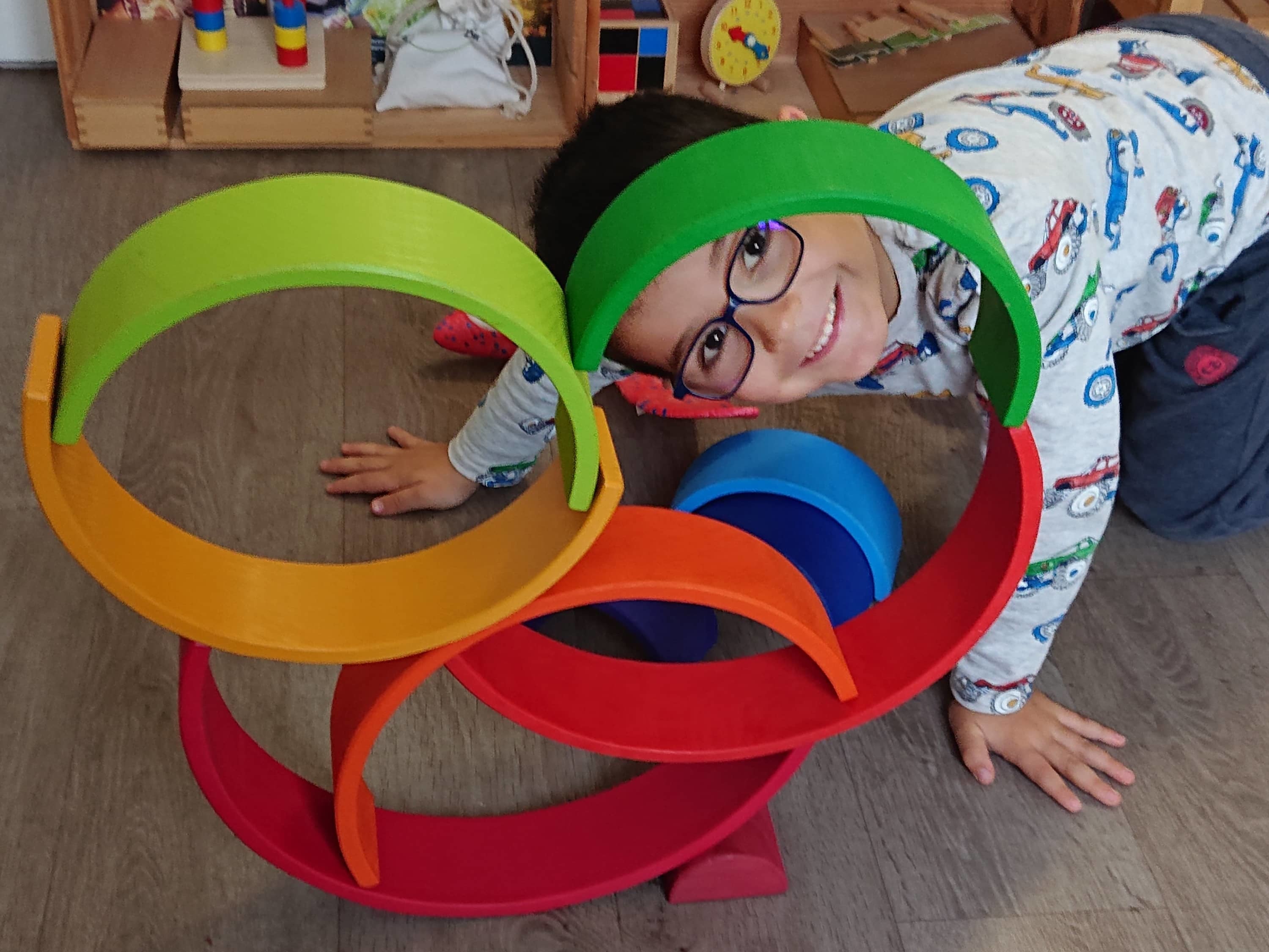 19pcs Jouet en Bois Arc-en-Ciel, Stimuler L'imagination Des Enfants 19pcs Jouet en Bois Arc-en-Ciel, Stimuler L'imagination Des Enfants