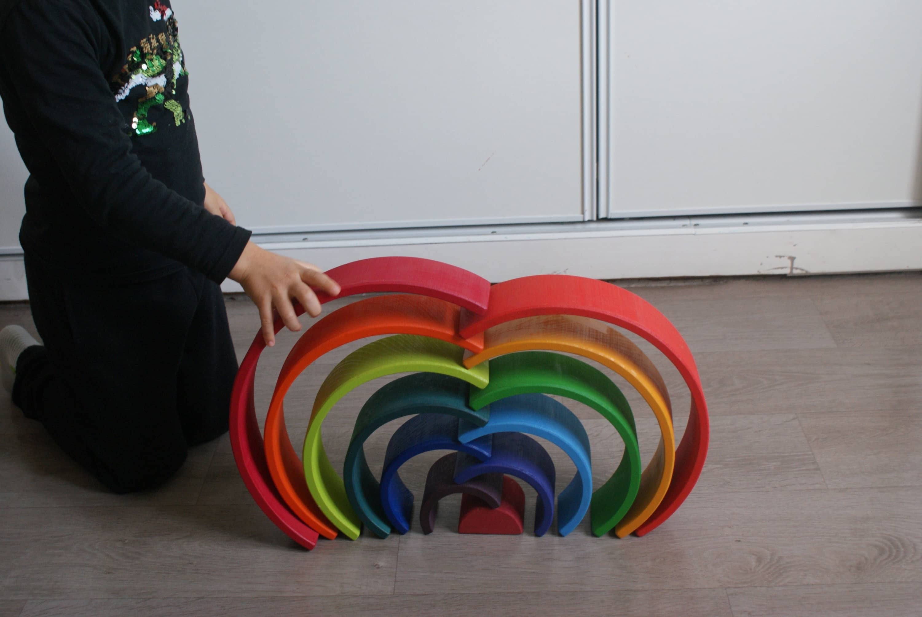 Arc en ciel de construction Montessori - MaMontessoriBox