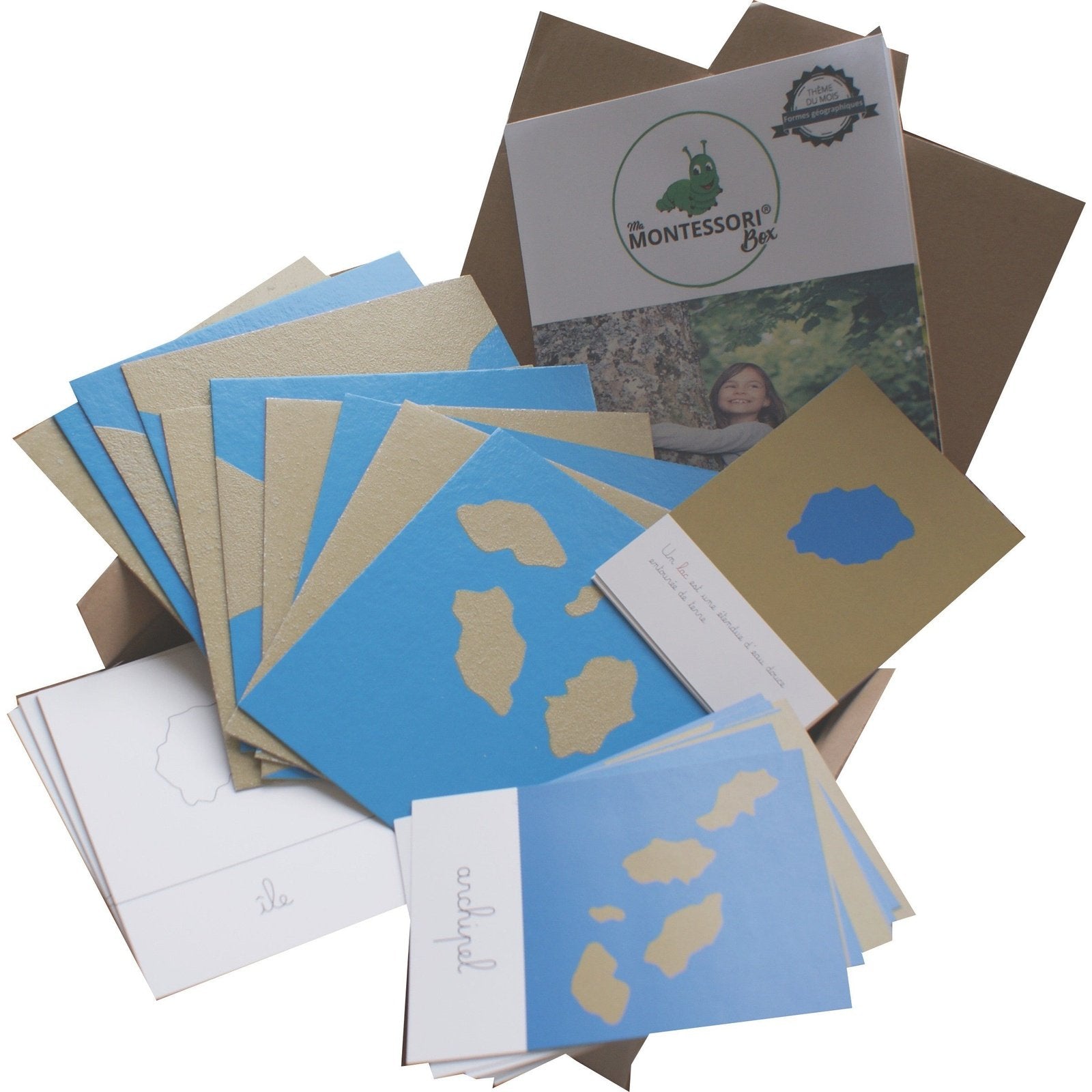 Formes géographiques rugueuses Montessori - MaMontessoriBox