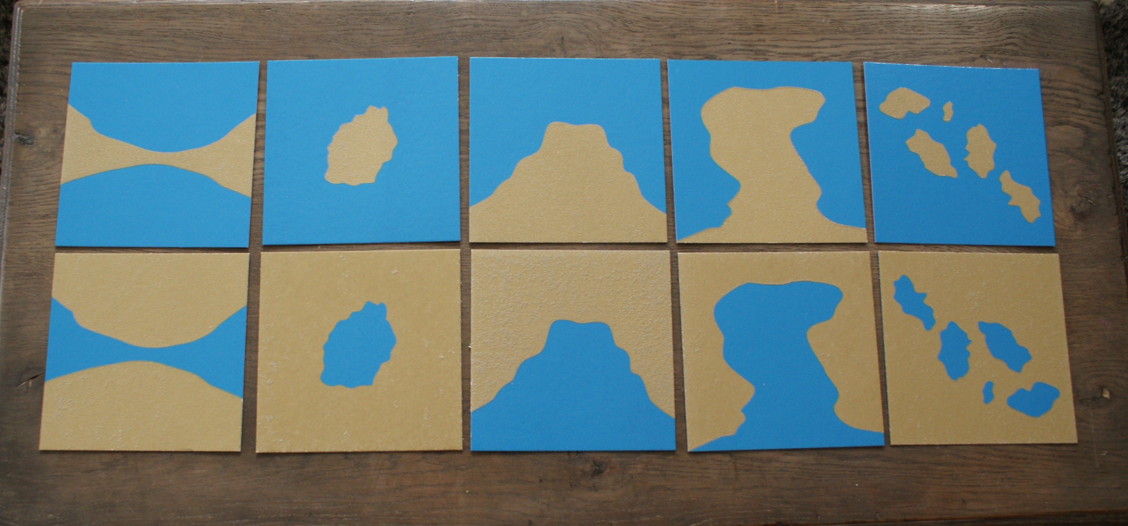 Formes géographiques rugueuses Montessori - MaMontessoriBox