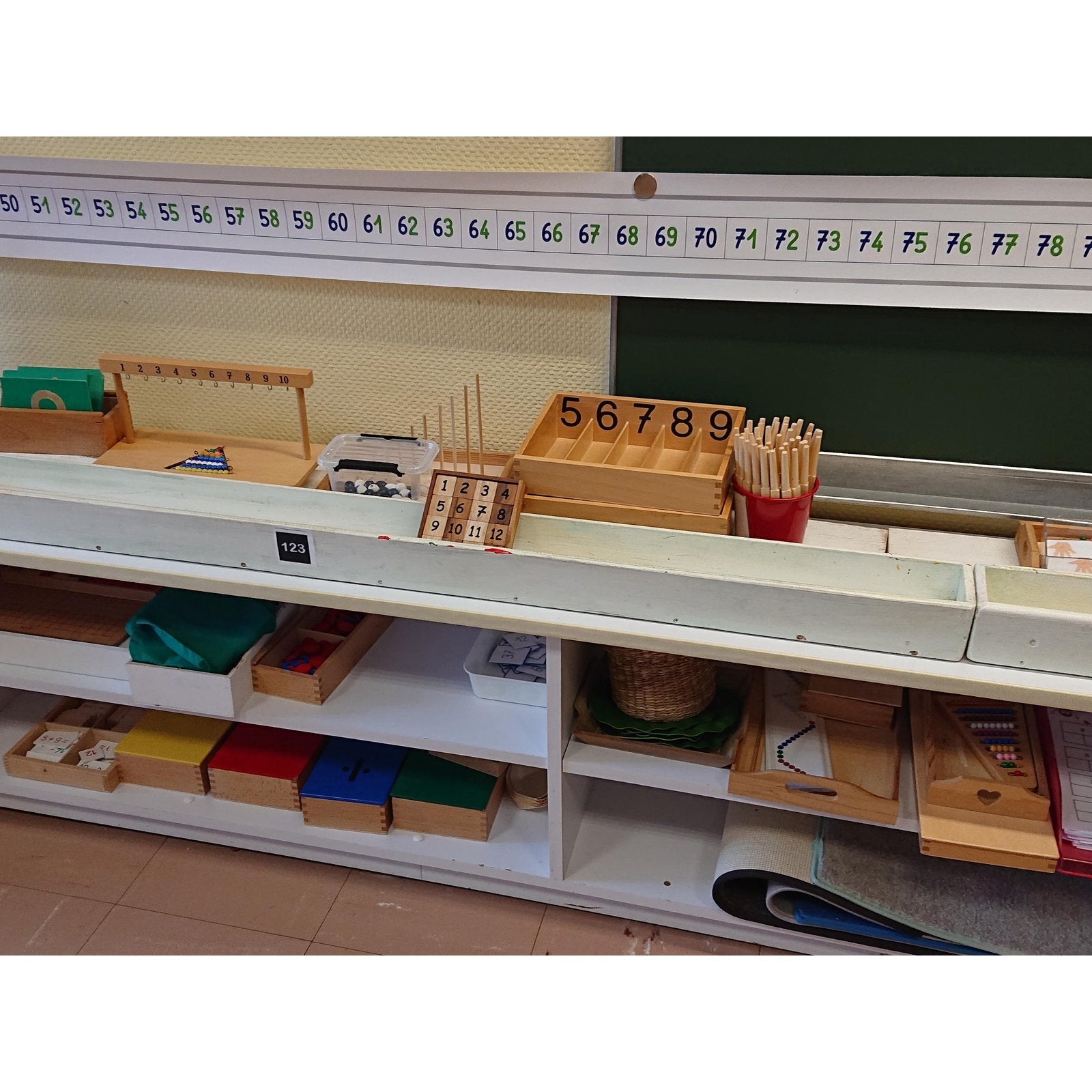 Frise numérique murale Montessori - MaMontessoriBox