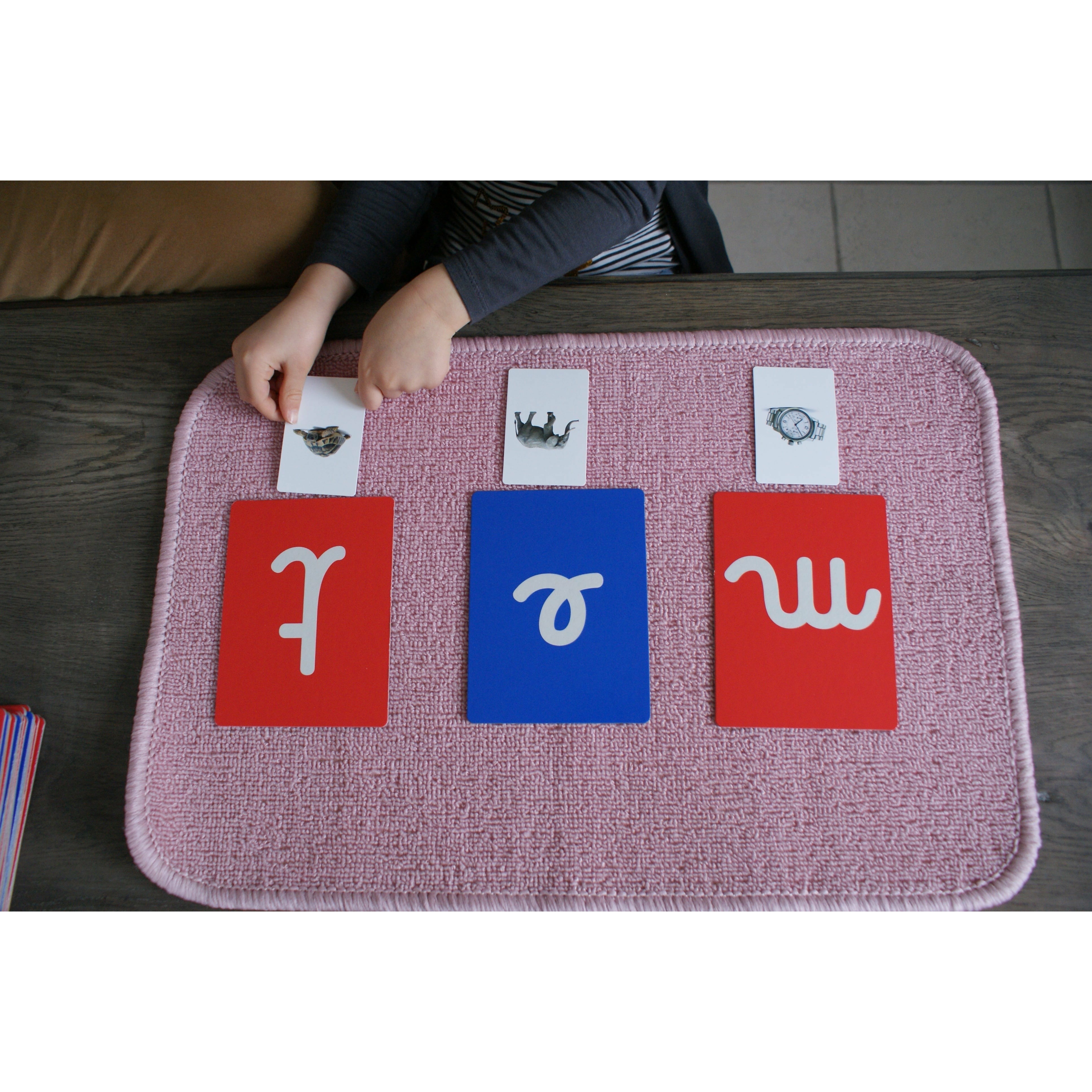 Lettres Rugueuses cursives Montessori - MaMontessoriBox