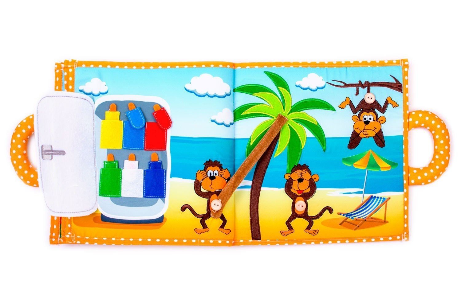 Livre d'éveil et activités Montessori - Singe - MaMontessoriBox