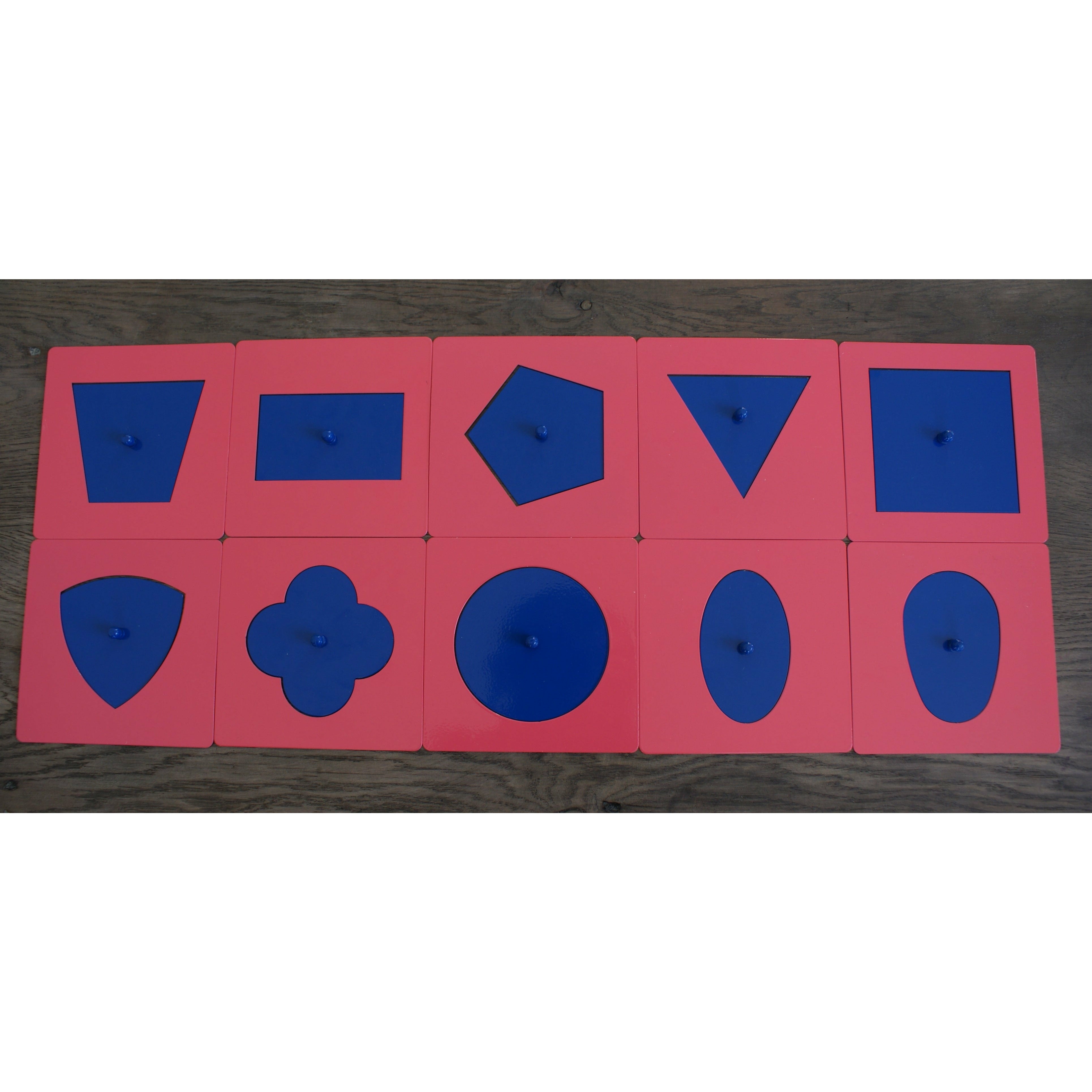Lot de 10 Formes à Dessin Métalliques Montessori - MaMontessoriBox