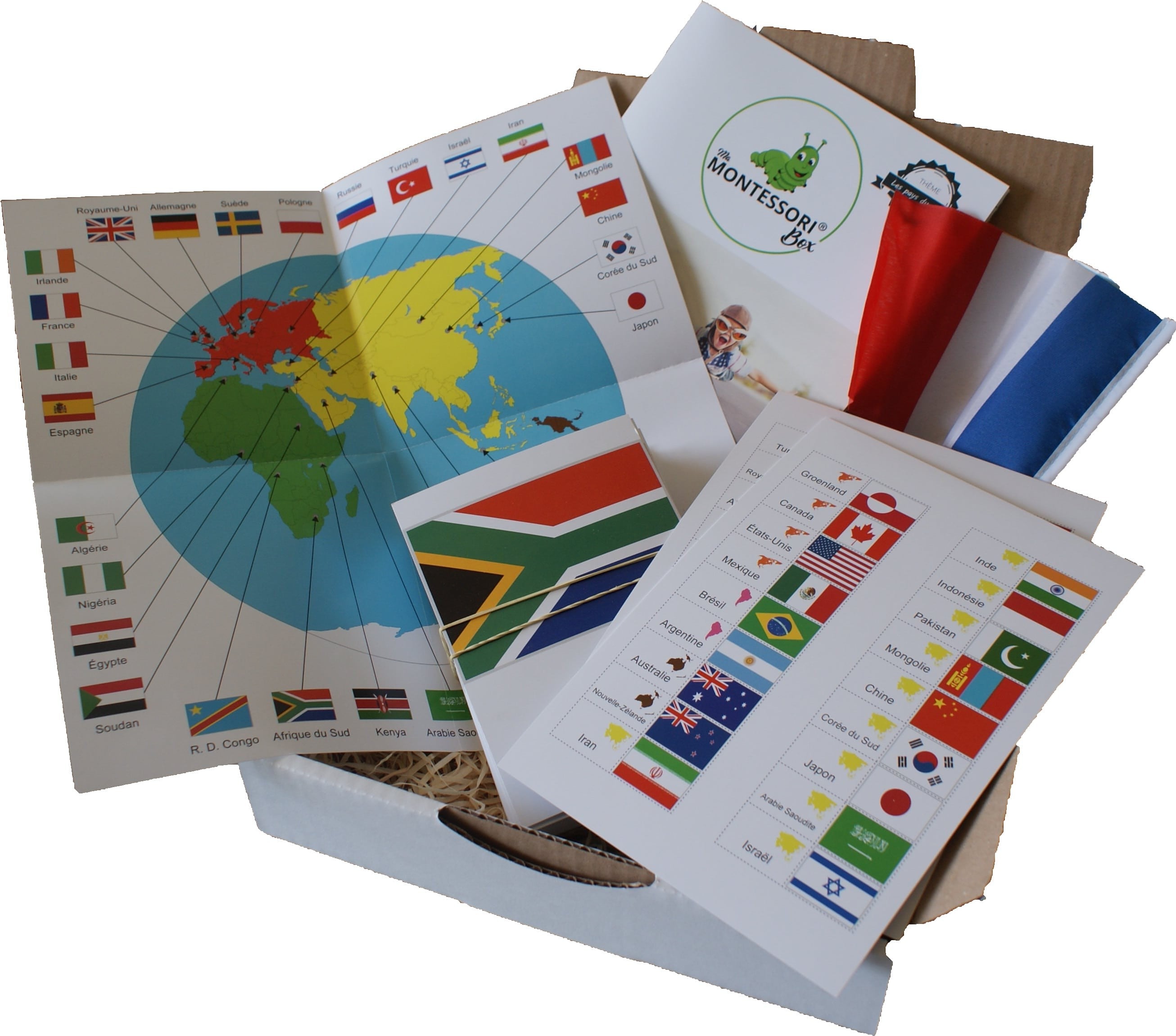 Pays et Drapeaux du Monde Montessori - MaMontessoriBox
