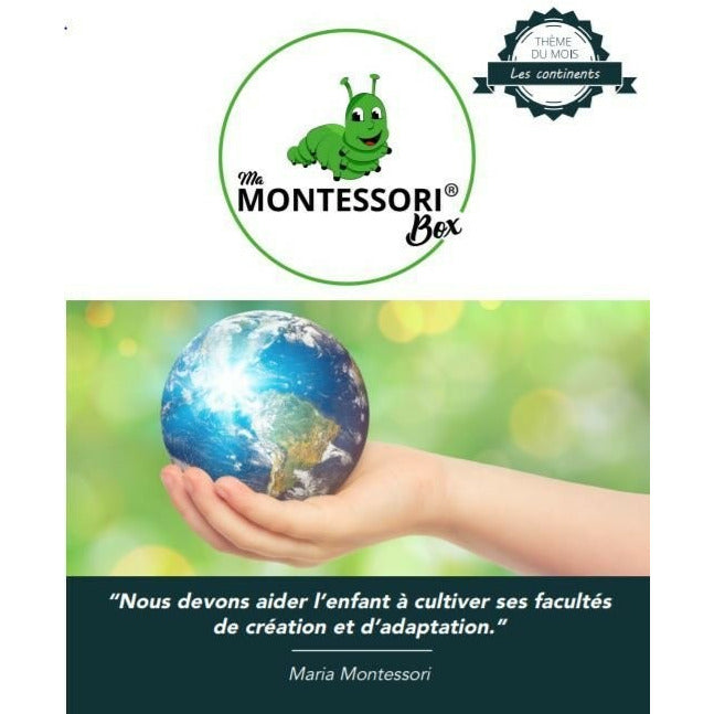 Puzzle Planisphère des Continents Montessori - MaMontessoriBox