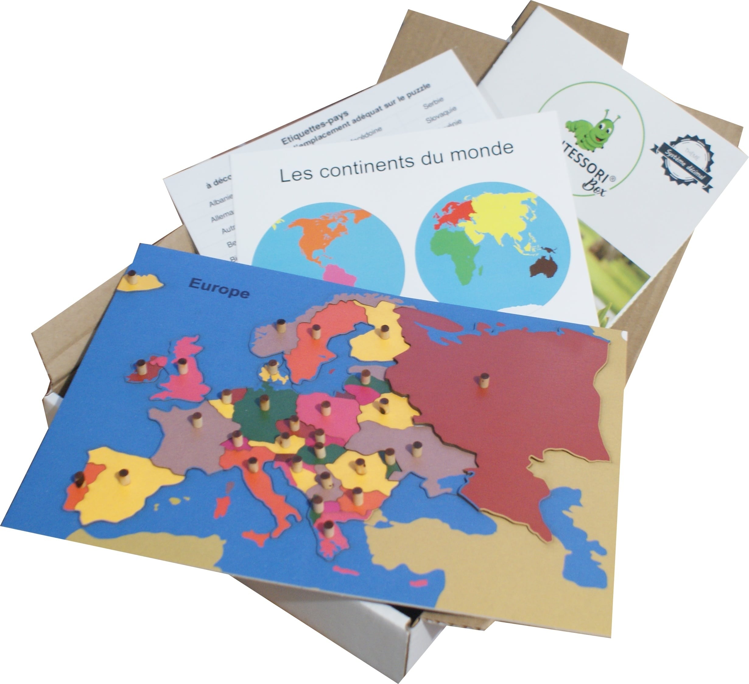Puzzle du continent Europe Montessori - MaMontessoriBox