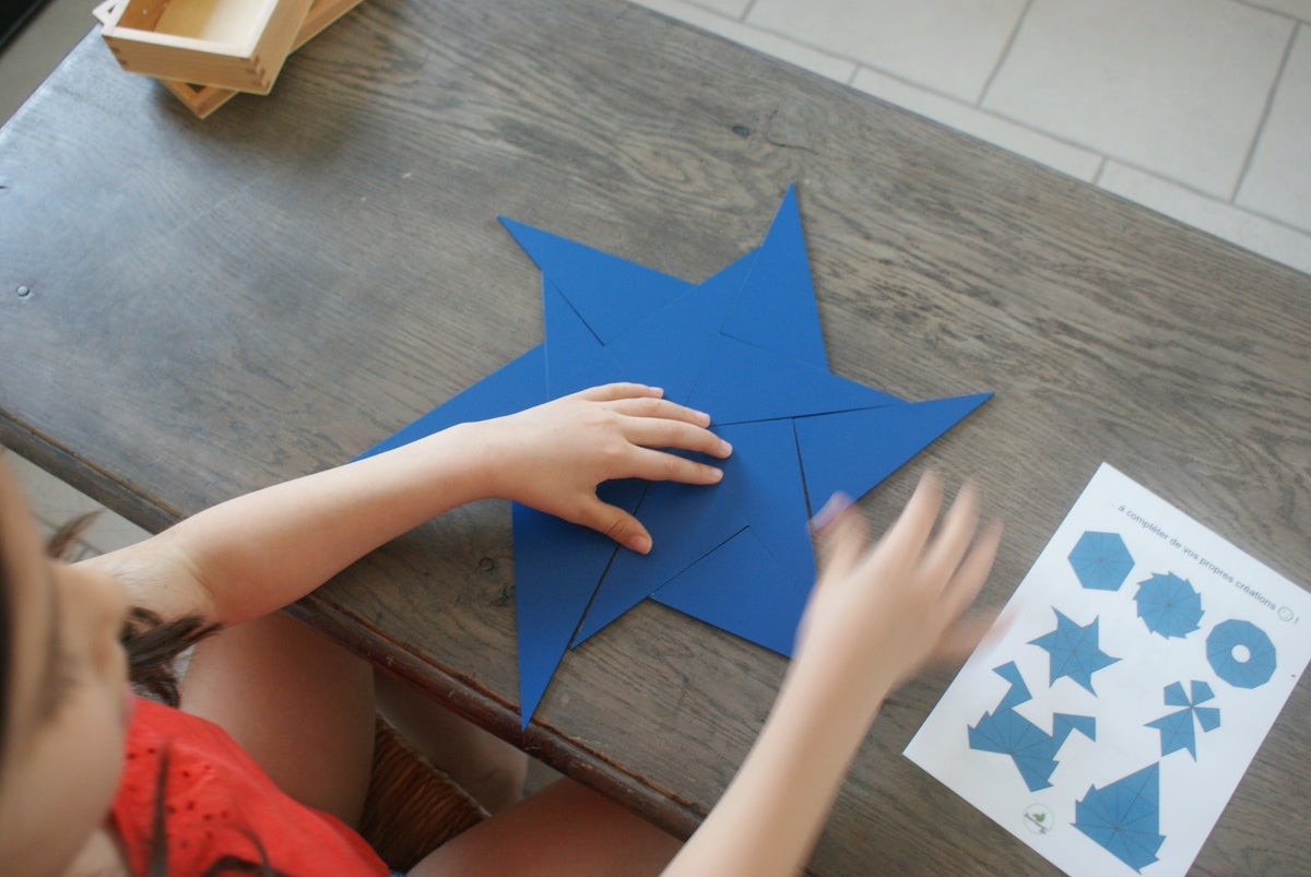 Triangles Constructeurs Montessori – 5 Boîtes En Bois, Géométrie Sensorielle, Dès 4 Ans